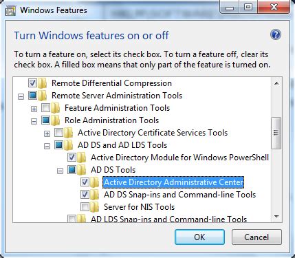 Rsat windows 7 active directory users and computers